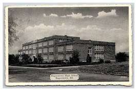 High School Building Hagerstown Maryland MD Silvercraft WB Postcard Y3 - £3.83 GBP
