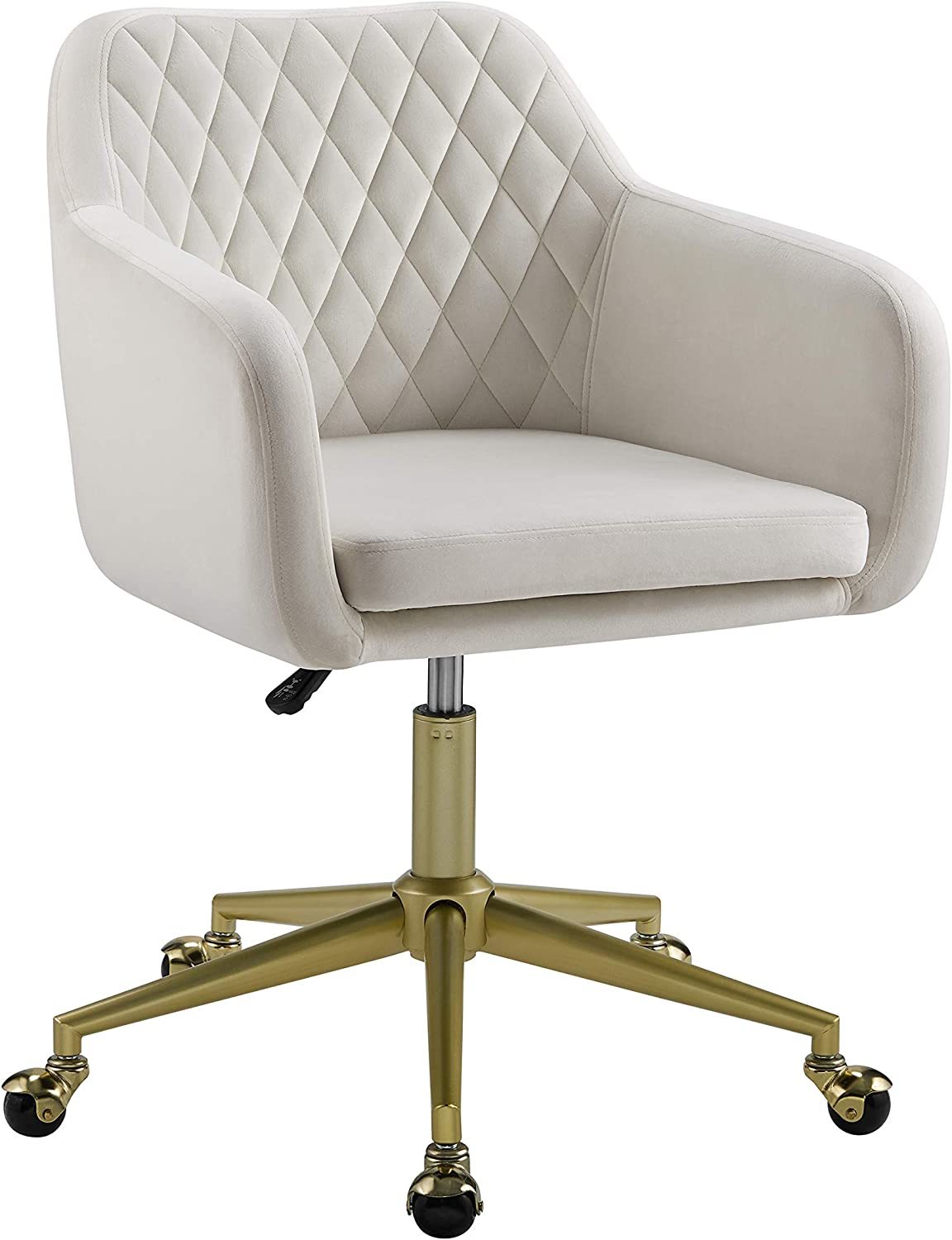 Brooklyn Office Chair In White With Quilting By Linon. - $241.99