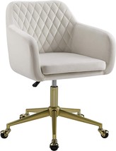 Brooklyn Office Chair In White With Quilting By Linon. - £162.22 GBP