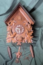 Vintage Cuckoo Clock Made in Germany ~ 13” Tall X 9.5” Wide - £147.06 GBP