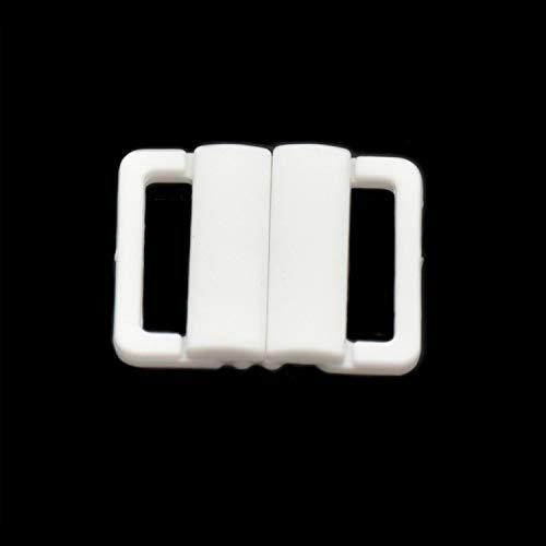 Bluemoona 20 Pcs - Plastic 20mm Bikini Clip Snap Hook Bra Strap Swimwear Clasp F