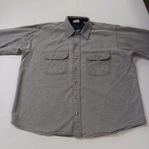 Field & Stream Heavy Cotton Button Down Shirt Men's Gray Outdoor Work Chest 50" image 14