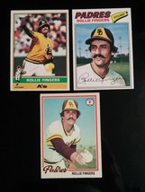 1976 1977 1978 O-Pee-Chee OPC Rollie Fingers Padres A&#39;s Baseball Cards NM-MT+ - £23.76 GBP