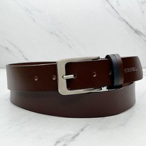 Peter England Brown Genuine Leather Belt Size XL Mens - $19.79