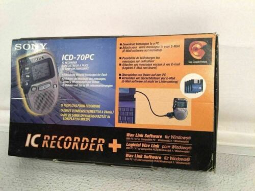 Primary image for Sony Ic Grabadora Vintage Modelo ICD-70PC Raro Unidad Nuevo en Caja Hecho Japón