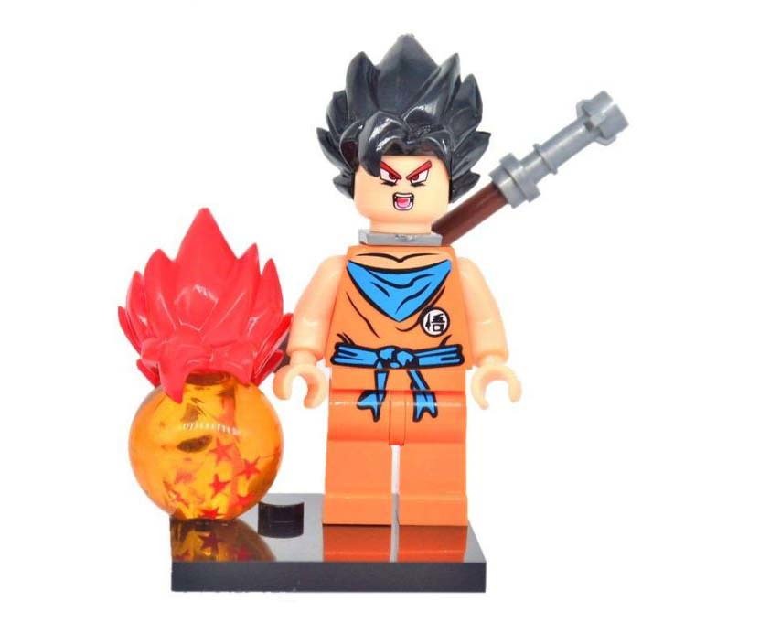 Goku Red and Black Dragon Ball Z Building Minifigure Bricks US LEGO