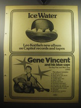 1974 Capitol Records Ad - Leo Kottke Ice Water; Gene Vincent and His Blue Caps - £14.49 GBP