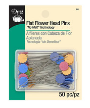 Dritz Flat Flower Head Sewing Pins 50 Count - £8.56 GBP