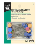 Dritz Flat Flower Head Sewing Pins 50 Count - £8.62 GBP
