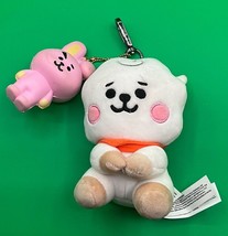 BT21 Small Character Plushies BTS KPOP keychain bag clip Key Ring Clip - £15.42 GBP