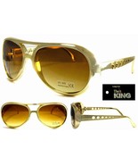 1 GOLD  pair LONG LIVE THE KING NOVELTY PARTY GLASSES sunglasses #280 ro... - £5.17 GBP