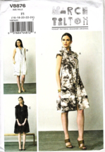 Vogue V8876 Womens 16 to 24 Designer Marcy Tilton Dress Sewing Pattern New - $22.21