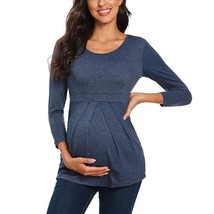 Casual Maternity Tops Women Pregnancy Long Sleeve T-Shirts Tees for Pregnant Ele - £40.58 GBP
