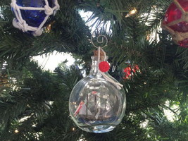 [Pack Of 2] Santa Maria Model Ship in a Glass Bottle Christmas Ornament 4&quot;&quot; - £41.28 GBP