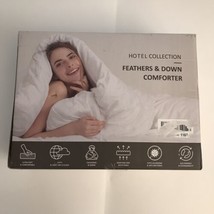 APSMILE Lightweight All-season Feathers Down Comforter Super King 120&quot;x120&quot; - £83.31 GBP