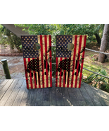 Waterproof Cornhole WRAPS / American Flag / We the People / Skull / Lami... - $115.75 CAD