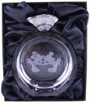 Disney Mickey and Minnie Engagement Ring Large Etched Crystal Arribas Br... - £187.57 GBP
