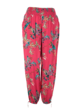 NWT Johnny Was Malakye Smocked Pant in Red Floral Lightweight Coverup Joggers XL - £86.04 GBP