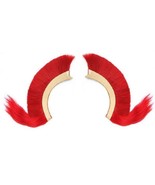 SET OF RED 2Plume CREST BRUSH Natural Like Horse Hair for Roman Helmet X... - £43.50 GBP