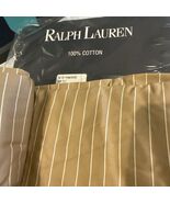 Ralph Lauren 52nd Street Camel Stripe Queen Flat Sheet New Vintage Italy... - $173.43 CAD