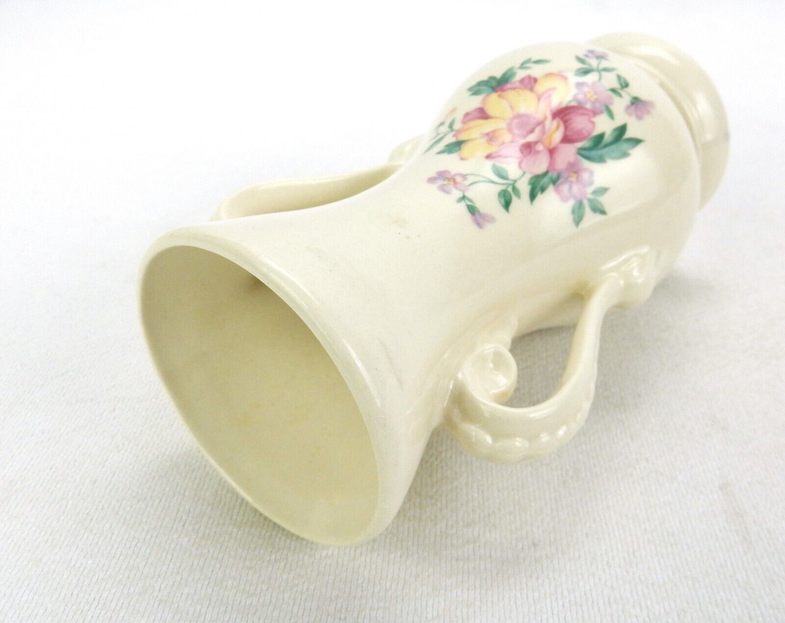 Vintage Royal Copley Urn Vase, Twin Beaded Handles, Wildflower Pattern, 6.25" Item image 9