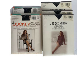 lot Jockey For Her Sheer Comfortble Day Sheer Pantyhose Med.Control Top off blk  - £38.85 GBP