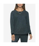 Felina Womens Ribbed Taylor Boyfriend Sleep Sweatshirt Black Medium - $11.99