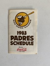San Diego Padres 1983 MLB pocket schedule  Coca-Cola Baseball - $9.89