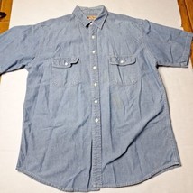 Vintage Big Mac Shirt Mens 2XL Blue Long Sleeve Button Up Cotton Denim Workwear  - £15.56 GBP