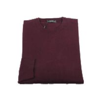 Men PRINCELY Italian Wool Blend Crew Pullover Slim 84001-30 Tokai Wine 410 image 2