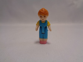 Vintage 1995 Galoob My Pretty Dollhouse Replacement Girl Figure Blue Overalls - £2.00 GBP