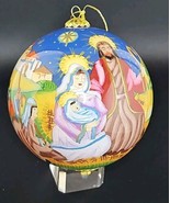 Pier 1 Imports  LI BIEN 2005 Hand Painted Nativity Scene Glass Ball Orna... - $39.18