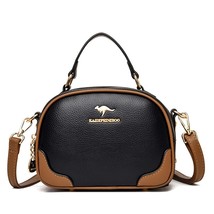 Vintage Small Round Shoulder Bag Women High Quality Litchi Grain Leather Crossbo - £37.04 GBP