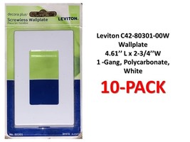 Leviton C42-80301-00W Wallplate 4.61’’ x 2-3/4’’ 1-Gang Polycarbonate Wh... - $599.09 MXN