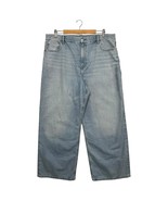 New American Eagle Jeans Womens 20 35W Blue Curvy Baggy Straight High Rise Boho - $29.69