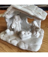 Enesco White Porcelain Nativity Figurine One Piece Mary Joseph &amp; Baby Je... - $135.67 MXN