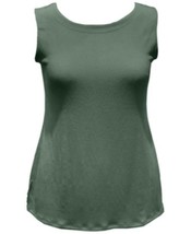 MSRP $40 Jm Collection Textured Button Tank Top Green Size XS - £11.94 GBP