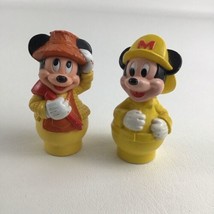 Disney Mickey Mouse PVC Farmer Fireman Figures Finger Puppets Vintage 80... - $19.75