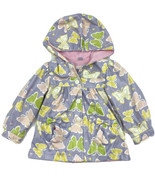 Osh Kosh Baby Girls Jacket Sz 18m Purple Pink Snap Up Butterfly Print Ho... - £11.58 GBP