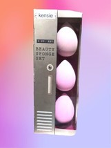 Kensie 3 Piece Beauty Sponge Set of 3 Latex Free Limited Edition New In Box - £11.83 GBP