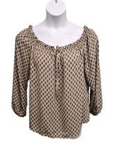 Beacon Apparel Top Womens Size XL Chloe Balloon Sleeve Milkmaid Peasant - $24.74