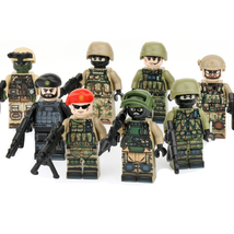 8pcs Special Operation Volunteer Soldiers of Countries Minifigures Accessories - £13.29 GBP