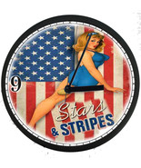 Stars Stripes Wall Clock - £27.97 GBP