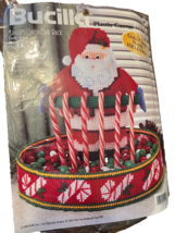 Bucilla plastic Canvas Santas Candy Cane Rack Candy Dish #61254 - £11.97 GBP