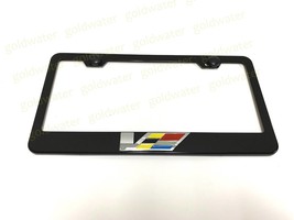 3D V-Series Emblem Black Powder Coated Metal License Plate Frame For CTS... - $22.94