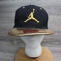 New League Hat Youth Snap Back One Size Cap Black Gold Air Jordan Logo - $23.74