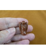 Y-ANG-505 little 1&quot; orange Goldstone Guardian Angel GEMSTONE figurine po... - $159.46 MXN
