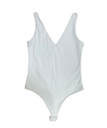 new WHITE THONG LEOTARD women&#39;s sz M Bodysuit V-neck Tricot Lingerie - $275.21 MXN