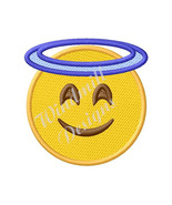 Angel Emoji Smiley Face - Machine Embroidery Design - £2.78 GBP