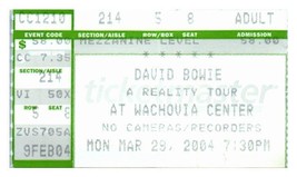 David Bowie Concierto Ticket Stub Marzo 29 2004 Philadelphia Pennsylvania - £39.44 GBP